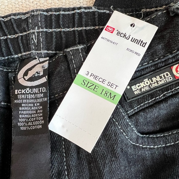 NWT Ecko Unlimited Black Jeans Size 18 Months - Picture 5 of 8